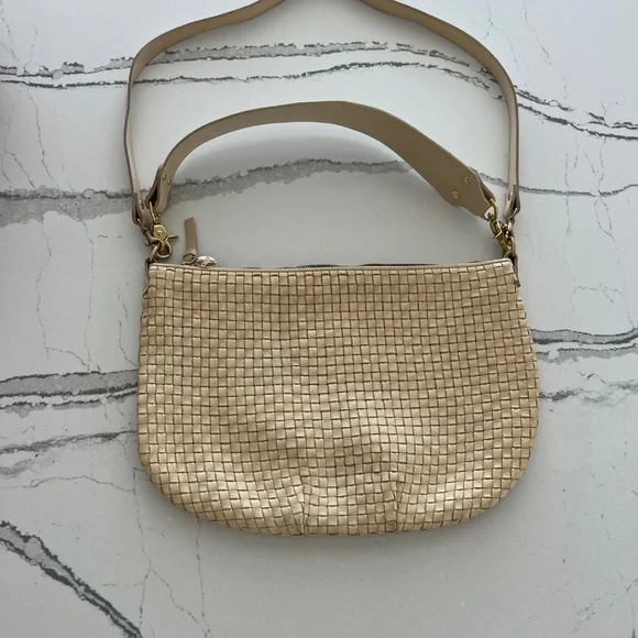 Clare V. Moyen Woven Messenger Bag in Cream - Picture 4 of 12